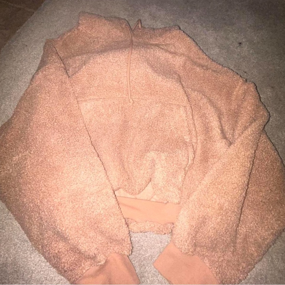 Cozy Tan Sherpa Pullover
